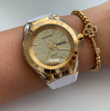 Technomarine Cruise Monogram 40mm Gold Dial Watch + pulsera de llave - techno305