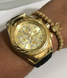 Technomarine Gold and Gold Diamond + Pulsera y Mascara Gratis - techno305