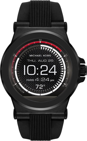 New Michael Kors MK Digital Dylan Black Silicone Strap 46mm Smart Watch - techno305