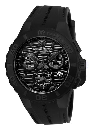 Technomarine Full Black Black Swiss Watch + Pulsera - techno305