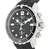 issot Seastar Mens Black Rubber Swiss Quartz Watch - techno305