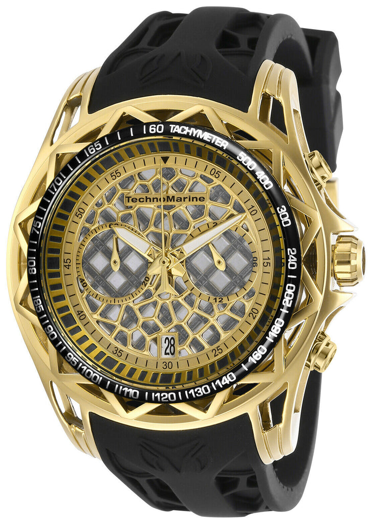 Technomarine  47mm Gold Watch with + Pulsera Gratis - techno305
