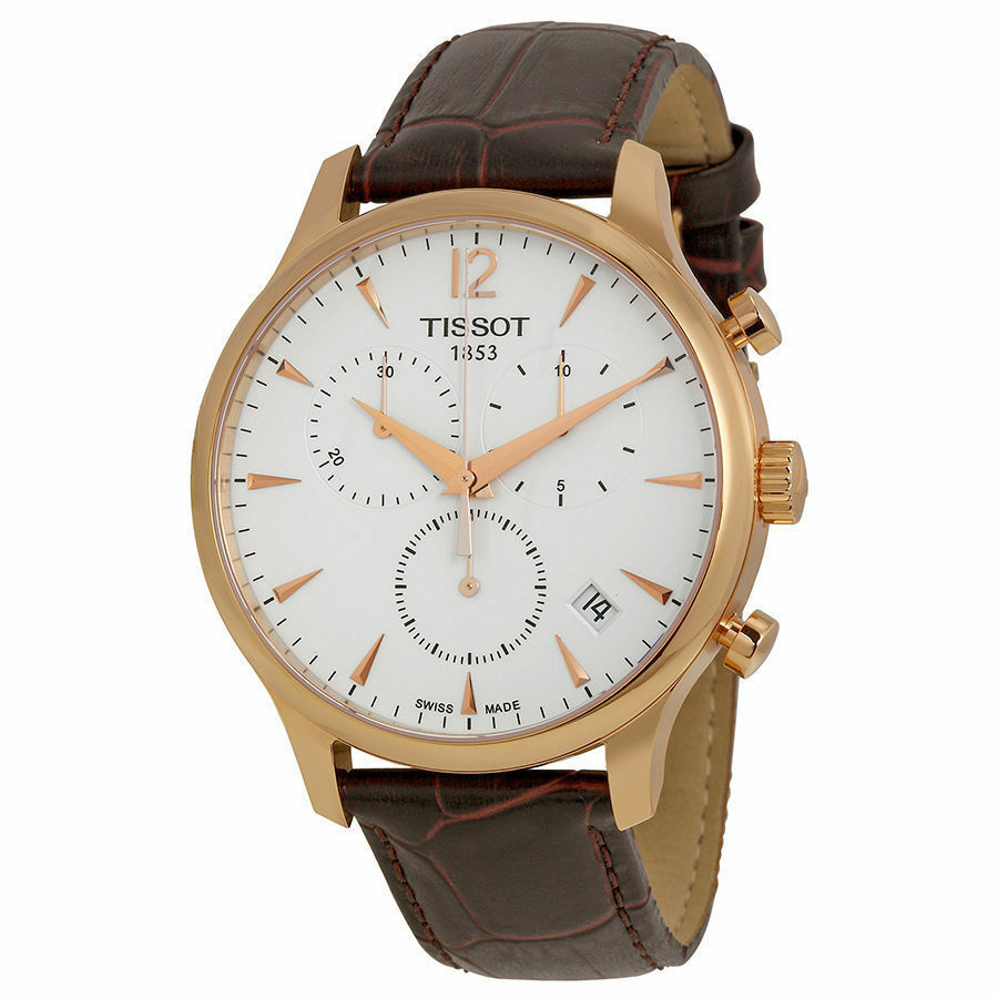 Tissot T-Classic Tradition Rose Gold Leather Swiss Mens Watch - techno305