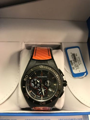 Technomarine Men's TM-116006 Black Carbon Swiss Chronograph New 2017 - techno305