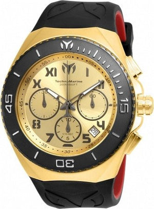 Technomarine TM-215067 Ocean Manta Collection 48mm Gold Dial Watch - techno305